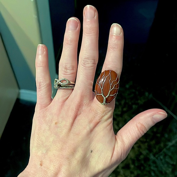 Hand Crafted Jewelry - Carnelian Tree of Life Ring